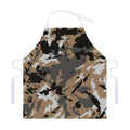 Brown And Black Camouflage Print Adjustable Apron