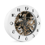 Brown And Black Camouflage Print Alarm Clock