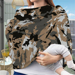 Brown And Black Camouflage Print Baby Seat Cover