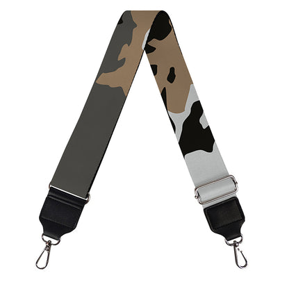 Brown And Black Camouflage Print Bag Strap