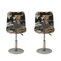 Brown And Black Camouflage Print Bar Stool Covers