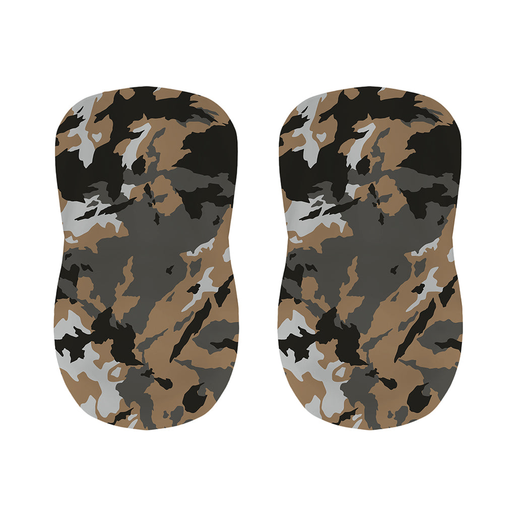 Brown And Black Camouflage Print Bar Stool Covers