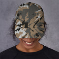 Brown And Black Camouflage Print Baseball Cap