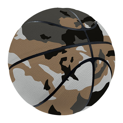 Brown And Black Camouflage Print Basketball