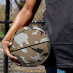 Brown And Black Camouflage Print Basketball