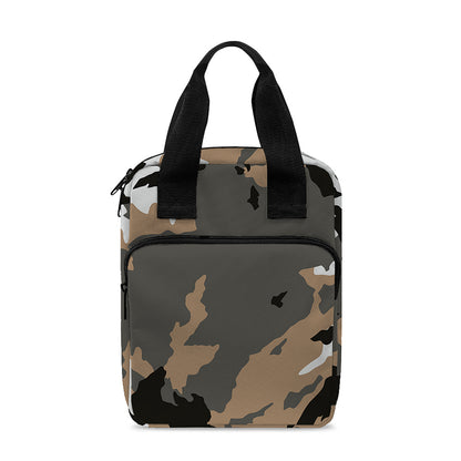 Brown And Black Camouflage Print Bible Tote Bag