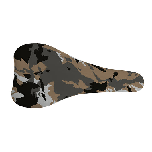 Brown And Black Camouflage Print Bicycle Seat Cover