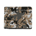 Brown And Black Camouflage Print Bifold Wallet