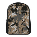 Brown And Black Camouflage Print Casual Backpack