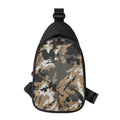 Brown And Black Camouflage Print Sling Bag