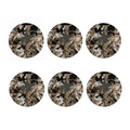 Brown And Black Camouflage Print Coaster Set