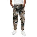 Brown And Black Camouflage Print Cotton Sweatpants