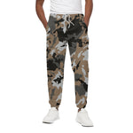 Brown And Black Camouflage Print Cotton Pants