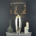 Brown And Black Camouflage Print Drum Lamp Shade