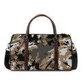 Brown And Black Camouflage Print Duffel Bag