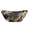 Brown And Black Camouflage Print Fanny Pack