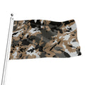 Brown And Black Camouflage Print Flag