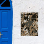Brown And Black Camouflage Print Garden Flag
