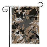 Brown And Black Camouflage Print House Flag