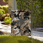 Brown And Black Camouflage Print House Flag