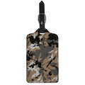 Brown And Black Camouflage Print Luggage Tag