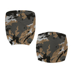 Brown And Black Camouflage Print Office Chair Cover