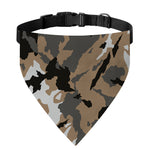 Brown And Black Camouflage Print Over The Collar Dog Bandana