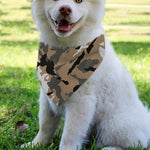 Brown And Black Camouflage Print Over The Collar Dog Bandana