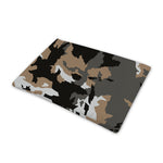 Brown And Black Camouflage Print Pet Cooling Mat Cover
