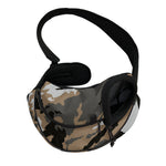 Brown And Black Camouflage Print Pet Sling Carrier