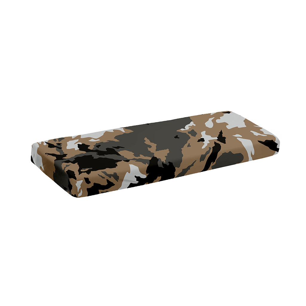 Brown And Black Camouflage Print Piano Keyboard Cover