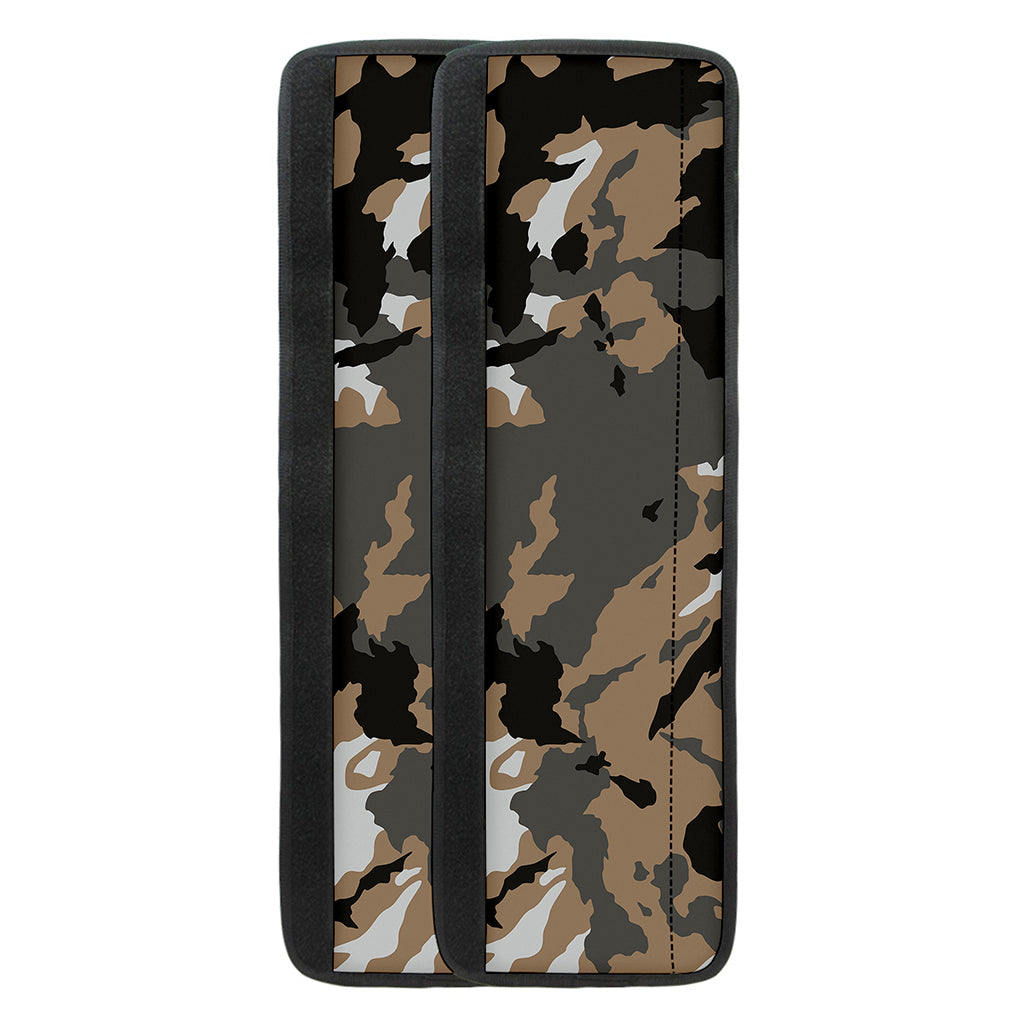 Brown And Black Camouflage Print Refrigerator Handle Covers