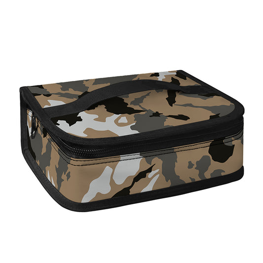 Brown And Black Camouflage Print Small Lunch Bag
