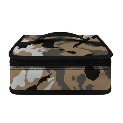Brown And Black Camouflage Print Small Lunch Bag
