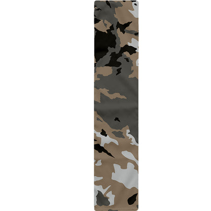 Brown And Black Camouflage Print Table Runner
