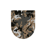 Brown And Black Camouflage Print Toilet Lid Cover