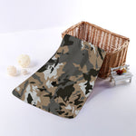 Brown And Black Camouflage Print Towel