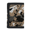 Brown And Black Camouflage Print Trifold Wallet