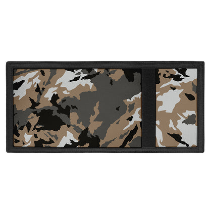 Brown And Black Camouflage Print Trifold Wallet