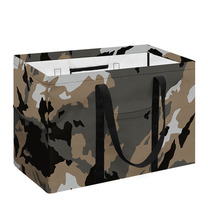 Brown And Black Camouflage Print Utility Tote Bag