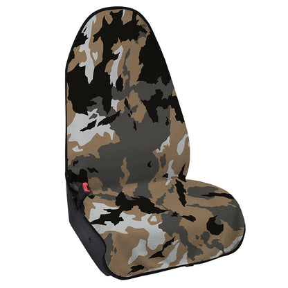 Brown And Black Camouflage Print Waterproof Car Seat Cover