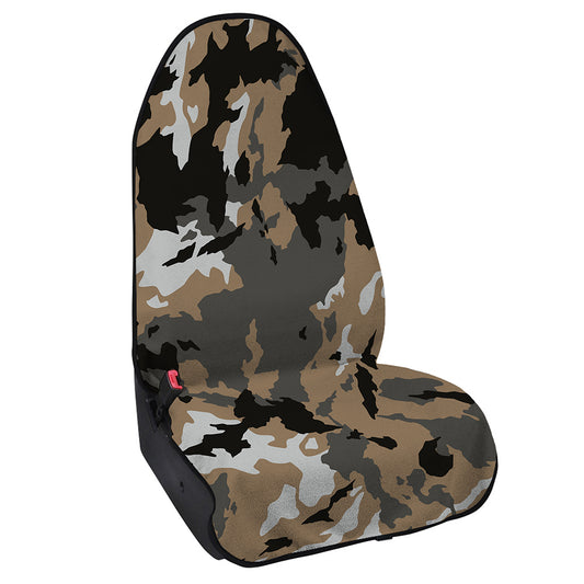 Brown And Black Camouflage Print Waterproof Car Seat Cover