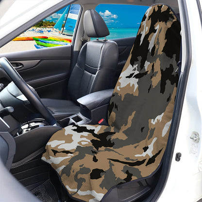 Brown And Black Camouflage Print Waterproof Car Seat Cover