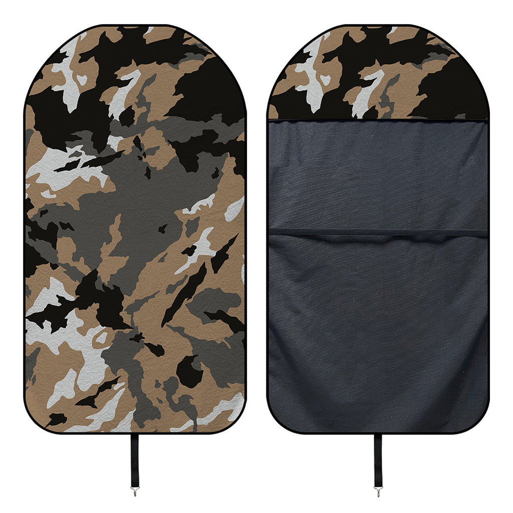 Brown And Black Camouflage Print Waterproof Car Seat Cover