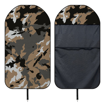 Brown And Black Camouflage Print Waterproof Car Seat Cover