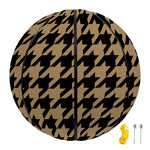 Brown And Black Houndstooth Print Basketball