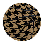 Brown And Black Houndstooth Print Basketball