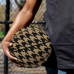 Brown And Black Houndstooth Print Basketball