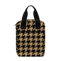 Brown And Black Houndstooth Print Bible Tote Bag