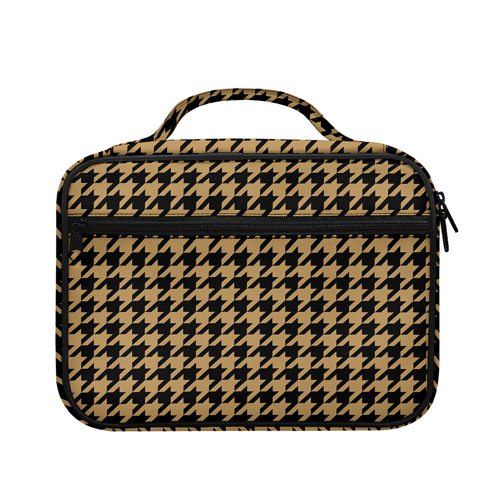 Brown And Black Houndstooth Print Briefcase Bible Bag